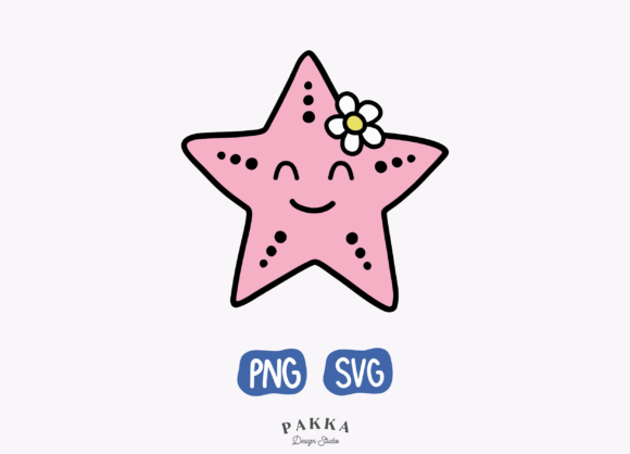 Boho Summer Starfish Girl SVG PNG for Crafts & Graphics
