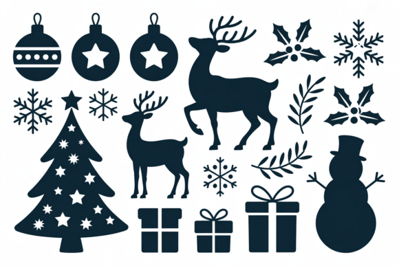 Celebrate with Christmas Silhouette SVG: Perfect for Crafts & Graphics