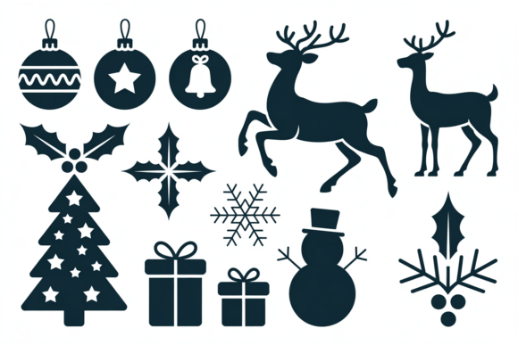 Christmas Silhouette SVG: A Festive Graphics Bundle for Crafts