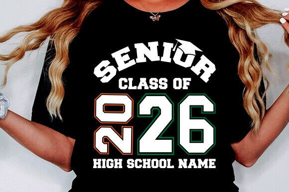 Class of 2026 Senior SVG, Graduation PNG for Crafts & Graphics