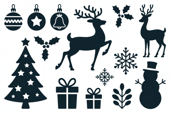 Crafting Festive Magic: Christmas Silhouette SVG for Graphics