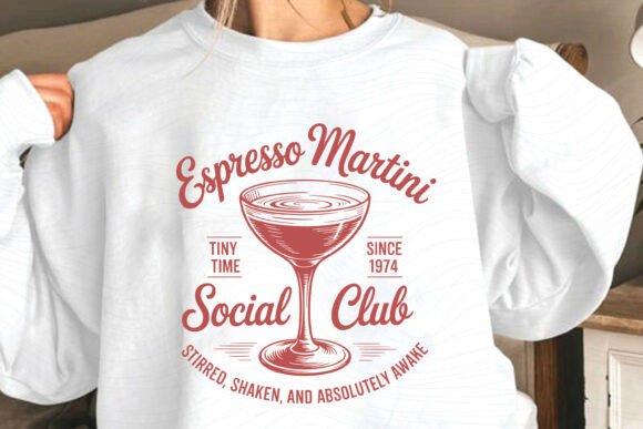 Espresso Martini Retro Drink SVG Design for Crafts and Graphics