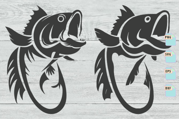 Fishing Hook Svg, Bass Fishing Bundle: A Versatile Graphics Asset for Crafts