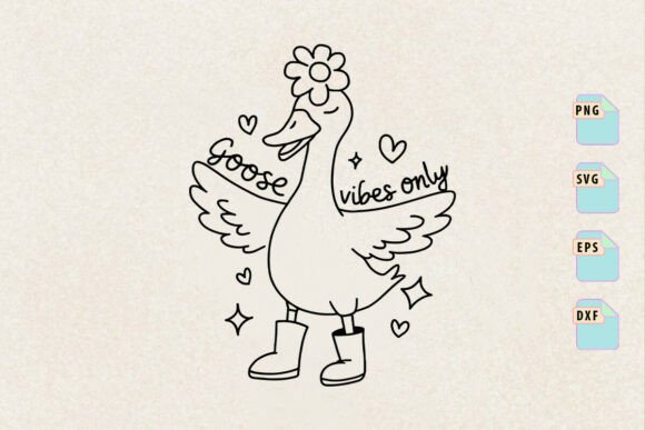Goose Vibes Only: A Charming Silly Goose SVG