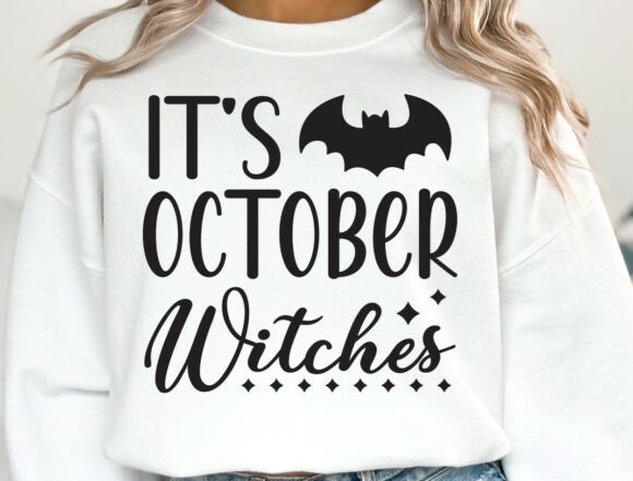 It's October Witches SVG: A Spooky Graphics Asset for Crafts