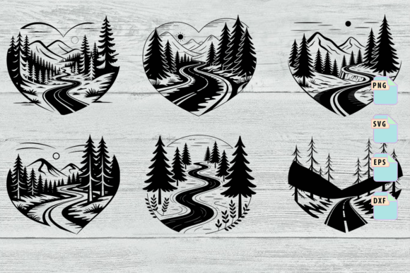 Landscape Svg, Forest Svg Bundle: Perfect for Crafts and Graphics