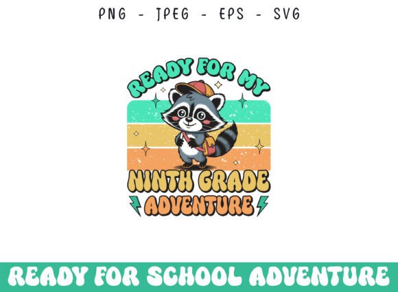 Ninth Grade School Adventure Retro SVG for Graphics and Crafts