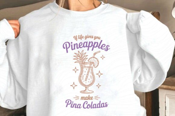Pineapple Pina Colada Cocktail SVG PNG for Creative Crafts