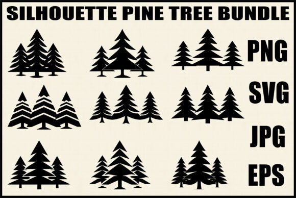 Rustic Pine Trees SVG Collection for Crafts and Graphics