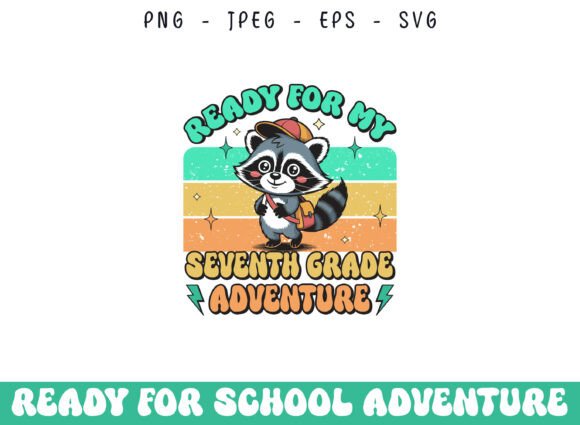 Seventh Grade School Adventure Retro SVG: A Graphics and Crafts Gem