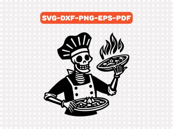 Skeleton Chef SVG Vector: A Creative Graphics Asset for Crafts