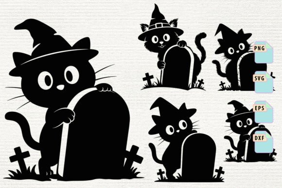 Spooky Witch Cat Halloween Svg Bundle for Creative Graphics