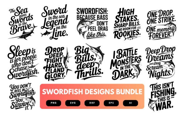 Swordfish SVG Bundle: A Graphics Must-Have for Crafts and Publishing