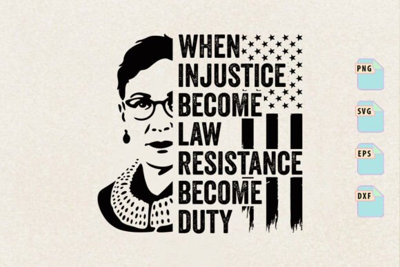 When Injustice Becomes Law USA Flag SVG for Graphics and Crafts
